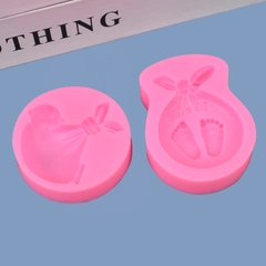 Khuôn Silicon Em Bé - Túi Bé Trai 5.5cm
