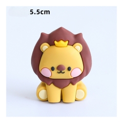 Khuôn Silicon Động Vật Con Sư Tử 2 Mảnh 5.5cm