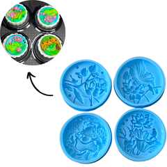 Khuôn Silicon - Mặt Ép 5cm - Sen Cá Set 4