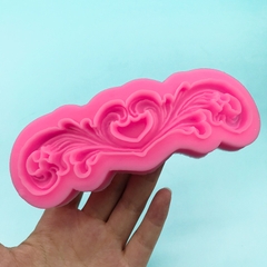 Khuôn Silicon - Viền Họa Tiết - Họa Tiết Cong Tim 2c