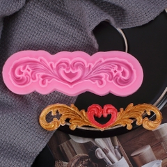 Khuôn Silicon - Viền Họa Tiết - Họa Tiết Cong Tim 2c