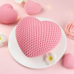 Khuôn Silicon - Trái Tim Kiểu - Lưới 5-7.5cm Set 3c