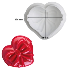 Khuôn Silicon - Vĩ Đế Tim Nơ 13cm
