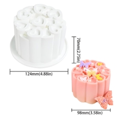 Khuôn Silicon - Vĩ Đế Tròn Trái Tim 9cm