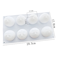 Khuôn Silicon - Vĩ Trái Cây - Trái Cam 6C  4.3cm