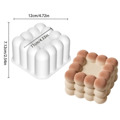 Khuôn Silicon - Đế Hình Vuông Khía 11cm