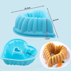 Khuôn Silicon  - Đế Trái Tim 20Cm cao 7.4Cm