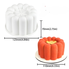 Khuôn Silicon - Đế Hình Tròn Khía 11cm