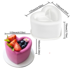 Khuôn Silicon - Đế Hình Tim 11cm