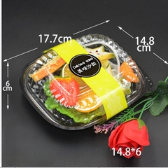 Hộp Nhựa - Vuông HT12 - 12cm Cao 6cm - Đế Đen