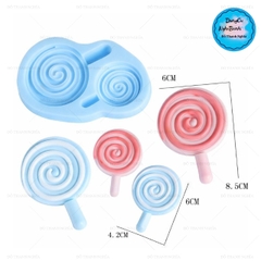 Khuôn Silicon - Kẹo Mút 2c 7.8cm -5.3cm