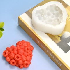 Khuôn Silicon - Trái Tim Mâm Xôi 8.5cm