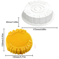 Khuôn Silicon - Đế Hình Tròn Happy 15cm