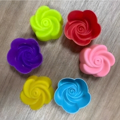 [10 cup] Khuôn Silicon - Cup Set 5cm - M82 Hoa Hồng Xoắn