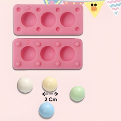 Khuôn Silicon - Vĩ Bi Tròn 2 Mảnh 3C 2cm