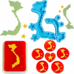 Khuôn Silicon - Bản Đồ Việt Nam Set 2 Lớn Nhỏ 10cm 16 cm