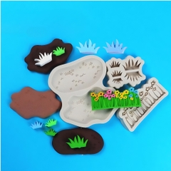 Khuôn Silicon - Lá Bụi Cỏ - Thảm Cỏ 2c