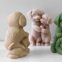 Khuôn Silicon - Động Vật - Chó Đứng Ôm Nhau 8.5cm