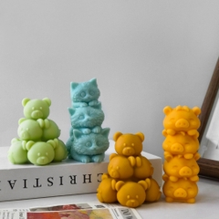 Khuôn Silicon - Động Vật - Mặt Gấu Đứng 4C