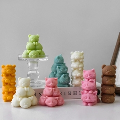 Khuôn Silicon - Động Vật - Mặt Mèo Đứng 3C