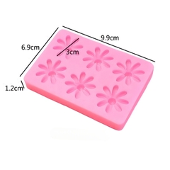 Khuôn Silicon - Hoa Cúc Dẹp 6c - 2.6cm