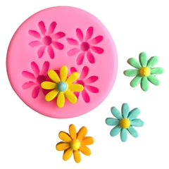 Khuôn Silicon - Hoa Cúc Dẹp 4c - 2.6cm