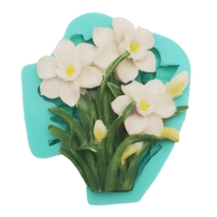 Khuôn Silicon - Chùm Hoa Thủy Tiên - Kèm Lá 9cm