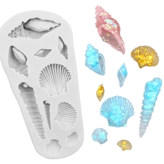 Khuôn Silicon - Sinh Vật Biển TH - Sò Ốc - 10c