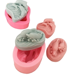 Khuôn Silicon -Sinh Vật Biển - Cá Heo 8cm 2c