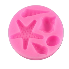 Khuôn Silicon - Sinh Vật Biển TH - 3.3cm Sò Ốc Sao - 5c