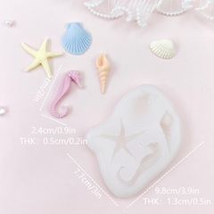 Khuôn Silicon - Sinh Vật Biển TH - Cá Ngựa Sò Ốc Sao - 4c