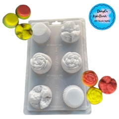 Vĩ Nhựa PP - Hoa - YT098 - 6c - Bánh Bò hoa Hồng