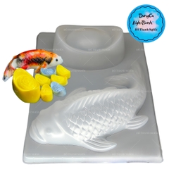 Vĩ Nhựa PP - Cá Chép 23cm - 1c - Cá 23cm và Thỏi Vàng 12cm