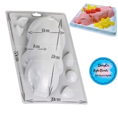 Vĩ Nhựa PP - Động Vật - YB360 - Con Heo Quay Lớn 27x12cm Cao 7cm
