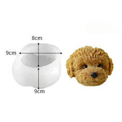 Khuôn Silicon - Động Vật - Mặt Chó  8cm