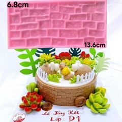 Khuôn Silicon - Viền Mảng Họa Tiết - Tường Gạch 13.5x6.8cm