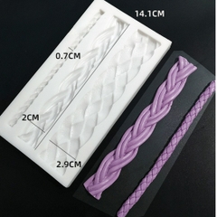 Khuôn Silicon - Viền Chuỗi Dây - Xoắn 3c - 15.2cm