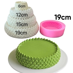 Khuôn Silicon - Đế Sen Thái Tầng - 12cm Cao 3.5cm