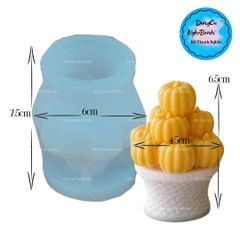 Khuôn Silicon - Trái Cây - Giỏ Bí 6.5cm