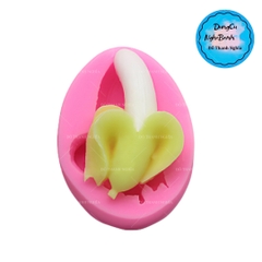 Khuôn Silicon - Trái Cây - Chuối Lột 6cm