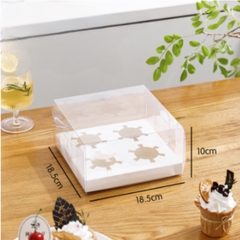 Hộp Nhựa Mika  - Cup Cake Gấp - 4 Bánh