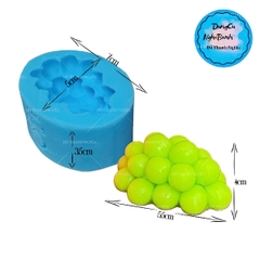 Khuôn Silicon - Trái Cây - Chùm Nho 5.5cm Nho Tròn