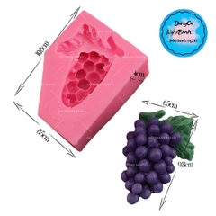 Khuôn Silicon - Trái Cây - Chùm Nho 8.5cm Cuốn - 1c