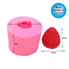 Khuôn Silicon - Trái Cây - Dâu Tây - 4.5cm - 1c - Tròn