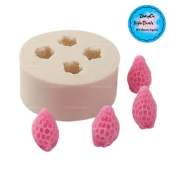 Khuôn Silicon - Trái Cây - Dâu Tây - 1.5cm - 4c - Tròn