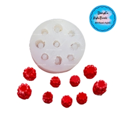 Khuôn Silicon - Trái Cây Berry - Mâm Xôi Lỗ 1.1cm 1.7cm - 9c