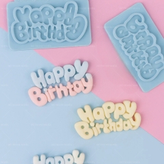 Khuôn Silicon - Chữ Happy Birthday Bong Bóng - 9.1cm