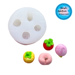 Khuôn Silicon - Trái Cây - Tứ Quả 4c - 3.5X8cm