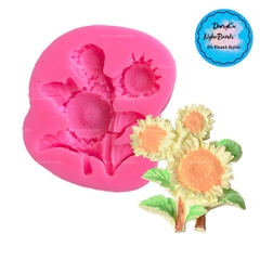 Khuôn Silicon - Hoa Hướng Dương - Mặt Chùm Hoa Hướng Dương 8.3cm