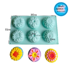 Khuôn Silicon - Đế - Hoa Cúc Hướng Dương Vĩ 6c